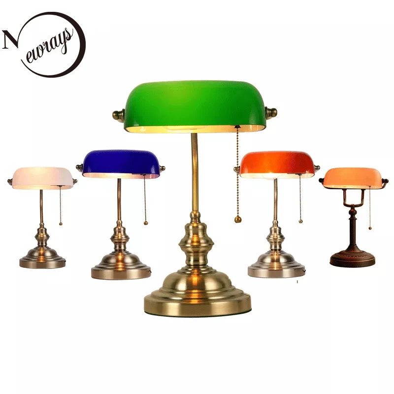 Desk lamp Table Light glass ba - مراجعة Home Office With Library وسعره