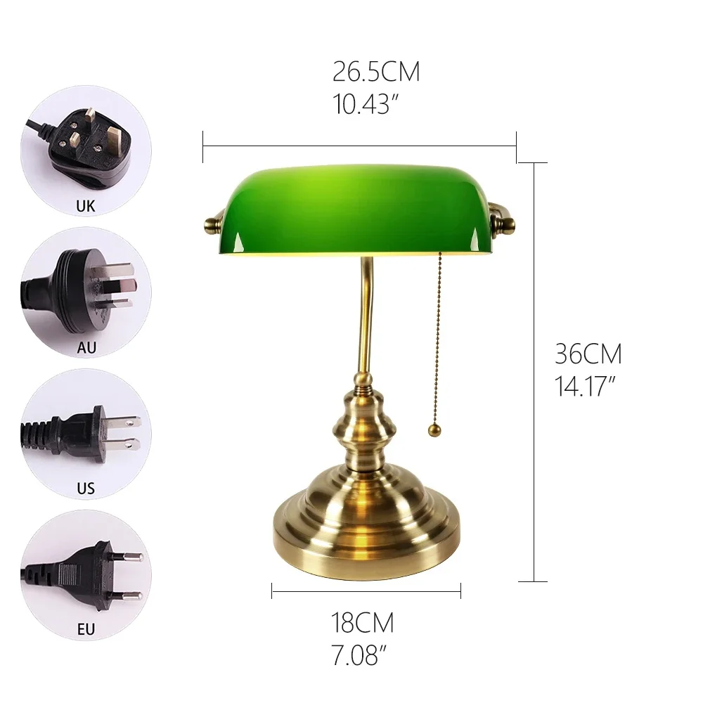 Desk lamp Table Light glass ba - مراجعة Home Office With Library وسعره