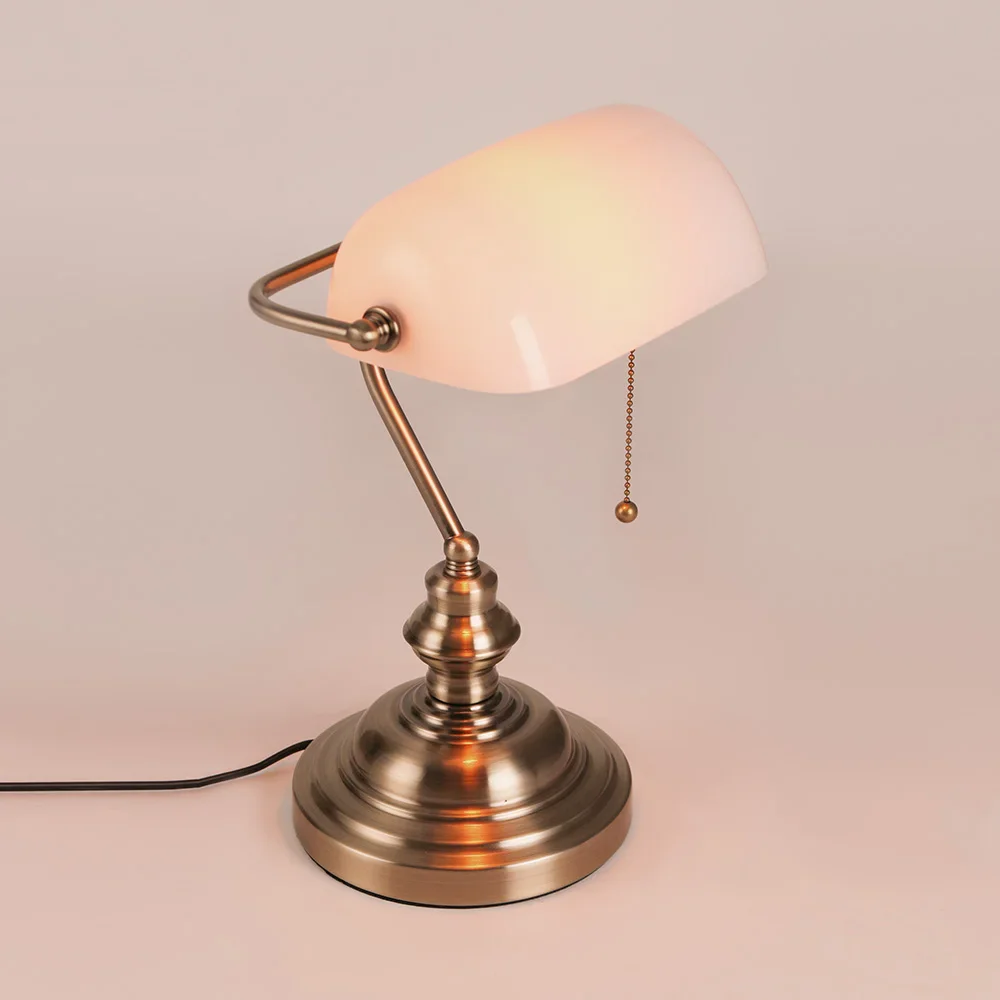 Desk lamp Table Light glass ba - مراجعة Home Office With Library وسعره