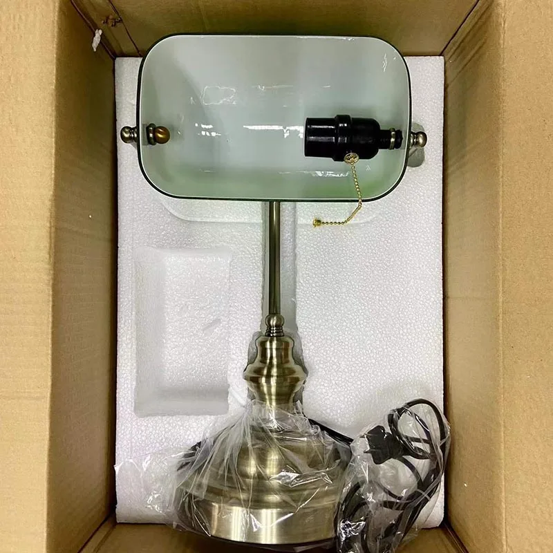 Desk lamp Table Light glass ba - مراجعة Home Office With Library وسعره