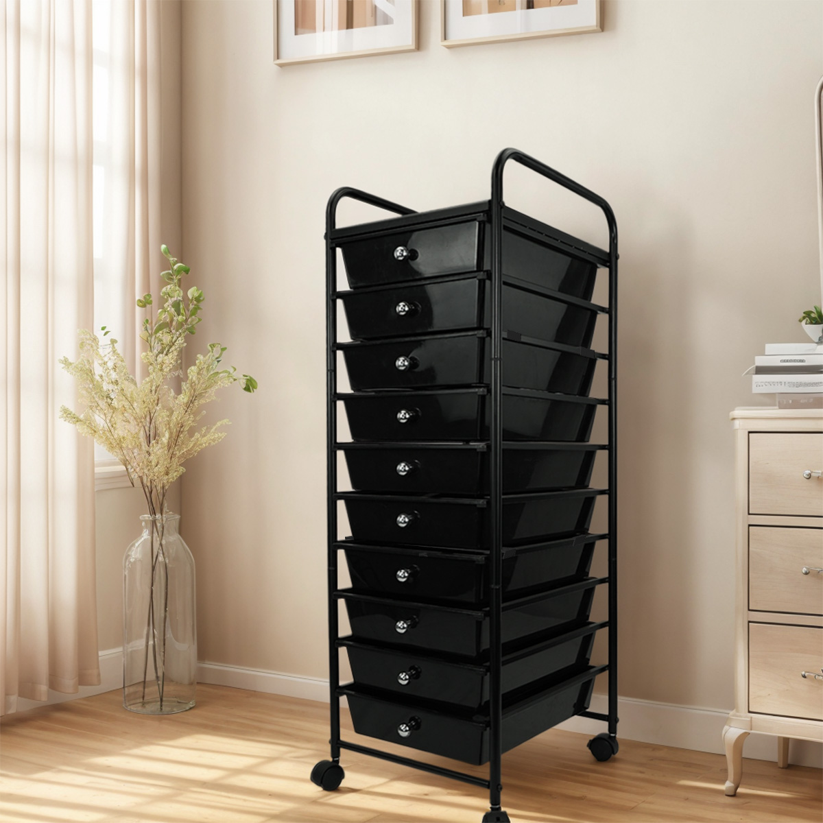 10 Plastic Drawer Rolling Stor - مراجعة Rolling File Cart وسعره