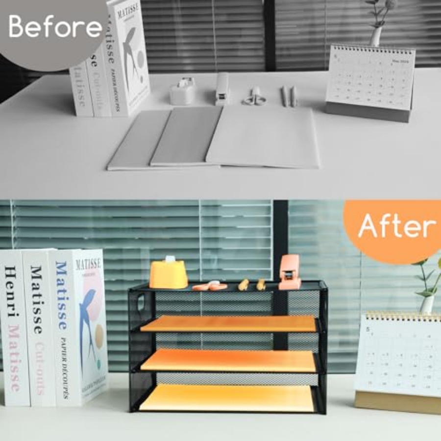 3 Tier Letter Tray Paper Organ - مراجعة Letter Tray Desk وسعره