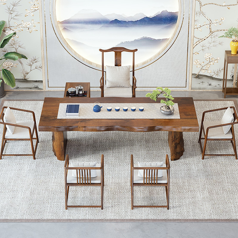 New Chinese solid wood tea tab - مراجعة Home Office Guest Room وسعره