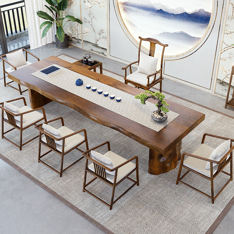 New Chinese solid wood tea tab - مراجعة Home Office Guest Room وسعره