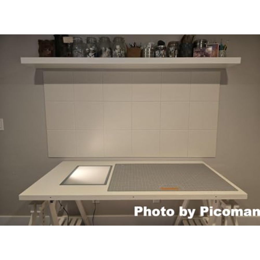 White Cork Board Tiles Large C - مراجعة Home Office Alternative وسعره