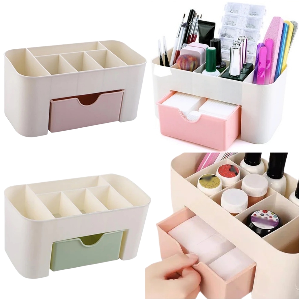 Nail Art Organizer Desktop Dra - مراجعة Home Office Desk With Drawers وسعره