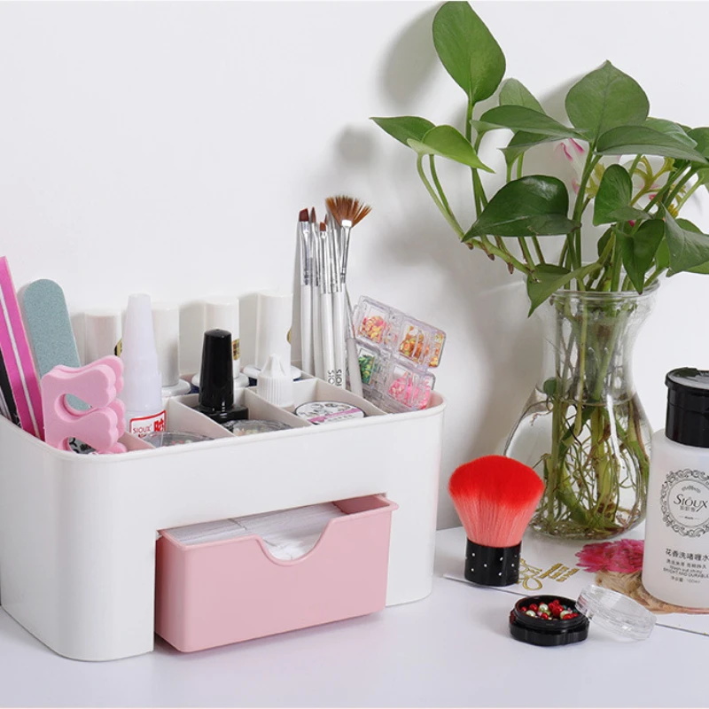 Nail Art Organizer Desktop Dra - مراجعة Home Office Desk With Drawers وسعره