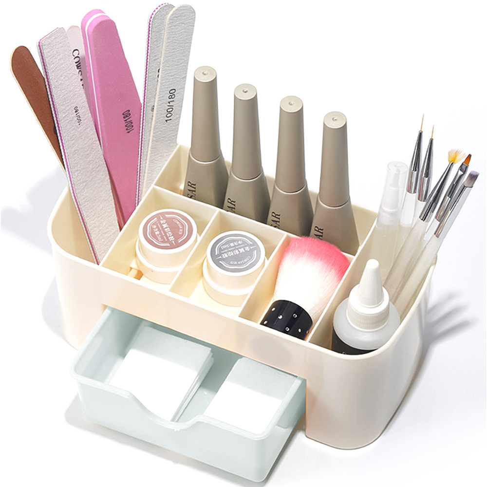 Nail Art Organizer Desktop Dra - مراجعة Home Office Desk With Drawers وسعره