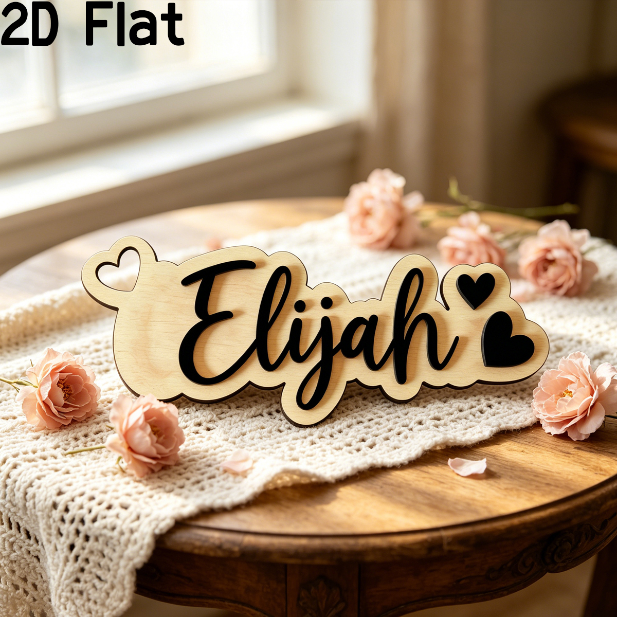 1Pc Custom Love Decor Wooden A - مراجعة Home Office Gifts وسعره