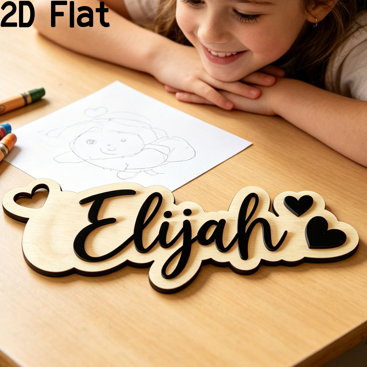 1Pc Custom Love Decor Wooden A - مراجعة Home Office Gifts وسعره