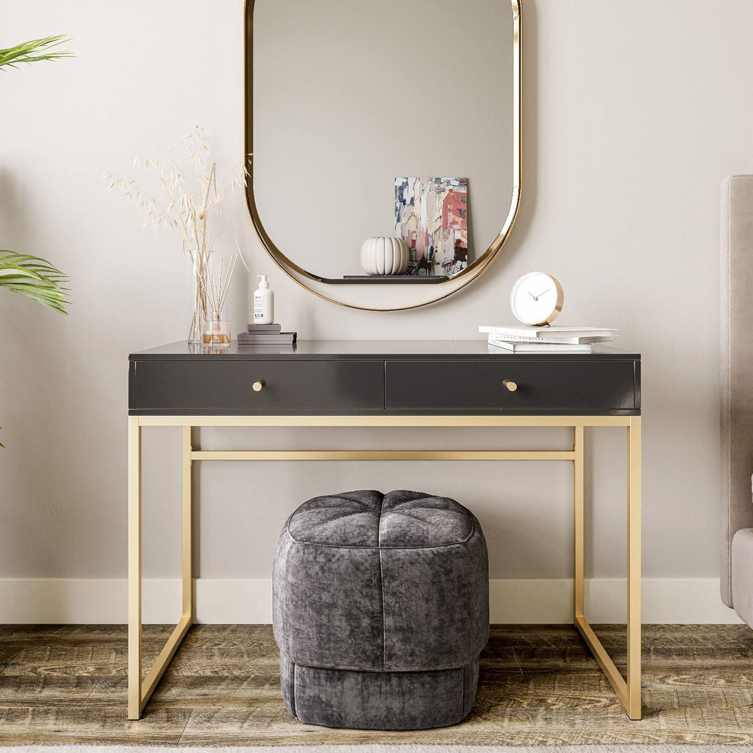 42 Inch Makeup Vanity or Home  - مراجعة Home Office Desk With Drawers وسعره