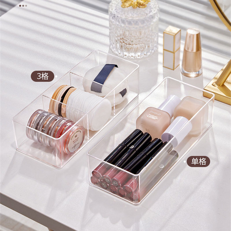 Acrylic Cosmetics Storage Box  - مراجعة Home Office Desk With Drawers وسعره