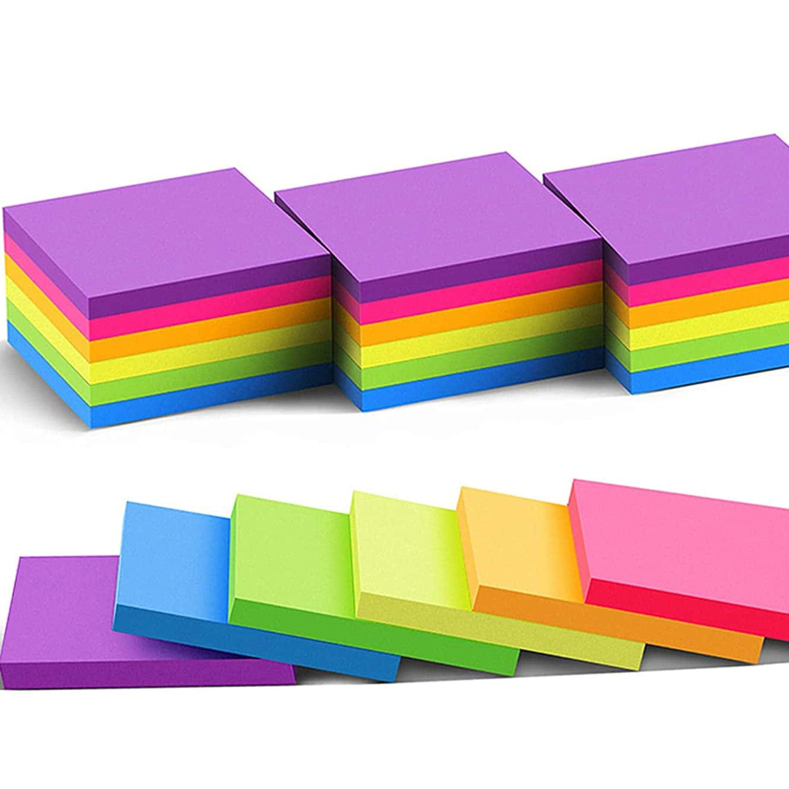 6 Pcs Fluorescent color 3*3inc - مراجعة Sticky Note Dispenser وسعره
