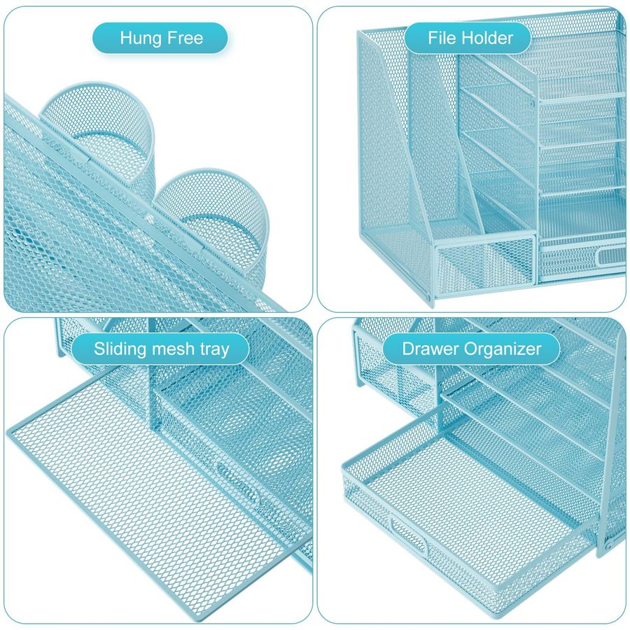 Desk Organizer with File Holde - مراجعة Letter Tray Desk وسعره