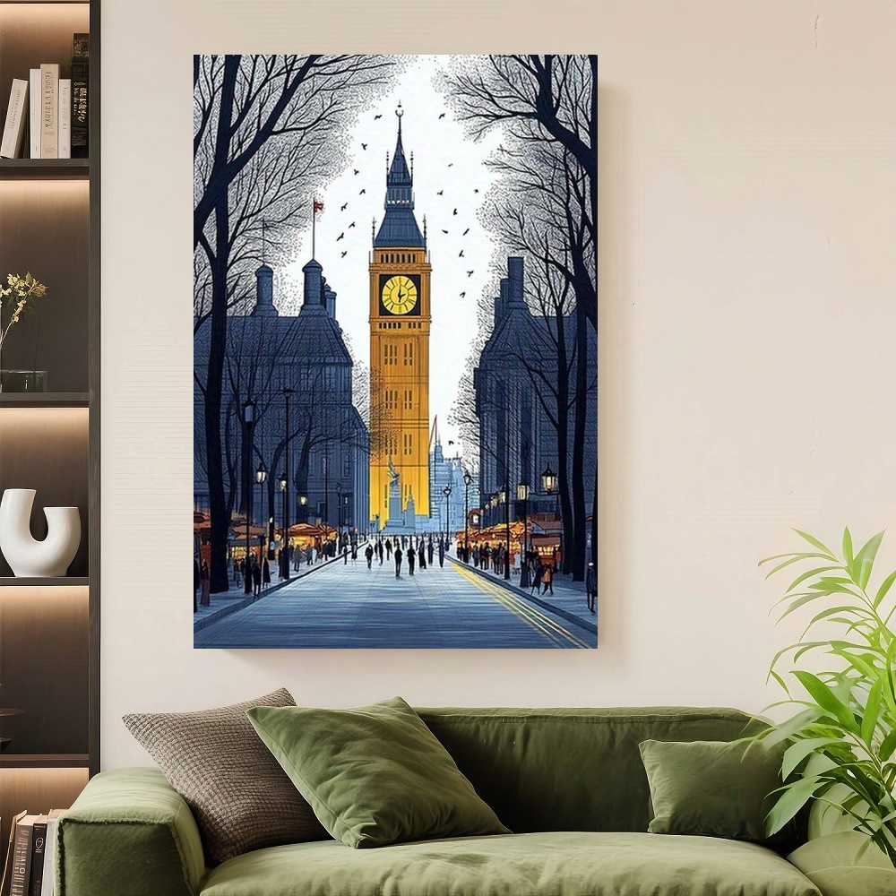 Framed London Streetscape Canv - مراجعة Home Office Of London وسعره