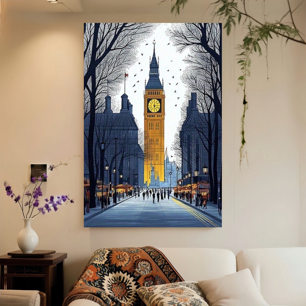 Framed London Streetscape Canv - مراجعة Home Office Of London وسعره