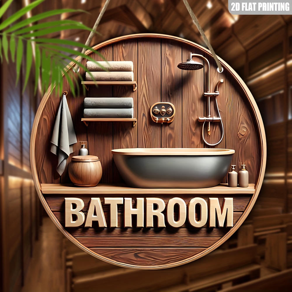 1 Piece 2D Wooden Disc Bathroo - مراجعة Home Office Architecture وسعره