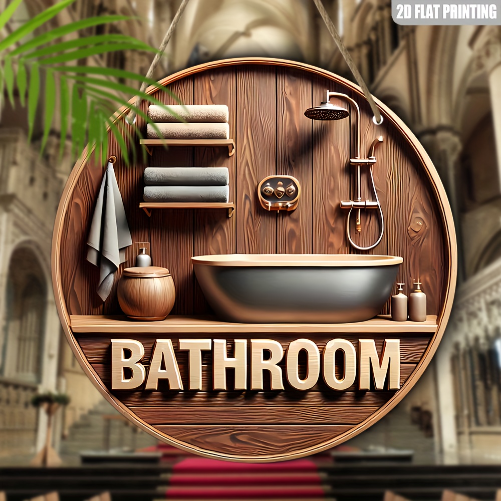 1 Piece 2D Wooden Disc Bathroo - مراجعة Home Office Architecture وسعره